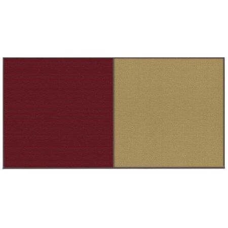 United Visual Products Enclosed Corkboard, 1 Door, 72"x36", 4" Fra UV3411-WHITE-CORK